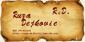 Ruža Dejković vizit kartica